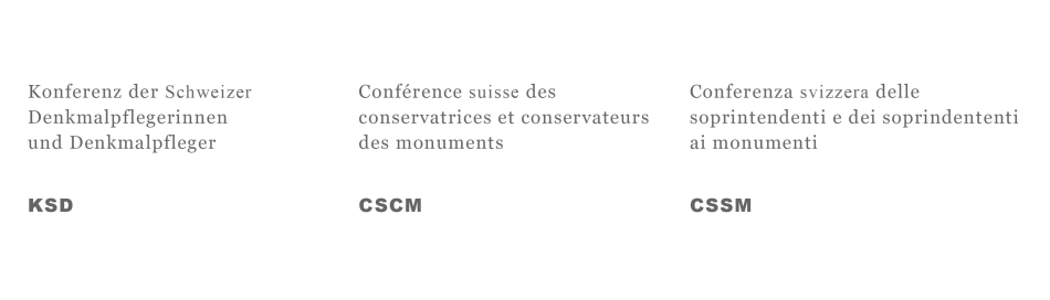 Logo Konferenz der Schweizer Denkmalpflegerinnen und Denkmalpfleger
